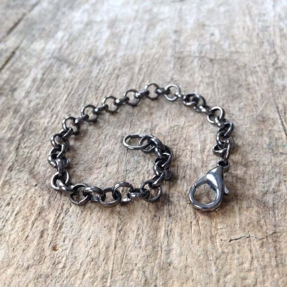 4 INCH Gunmetal Chain Extender, Necklace Chain Extension - 5mm thick